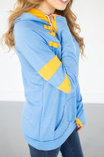Load image into Gallery viewer, Sky Blue/Gold Varsity Hoodie