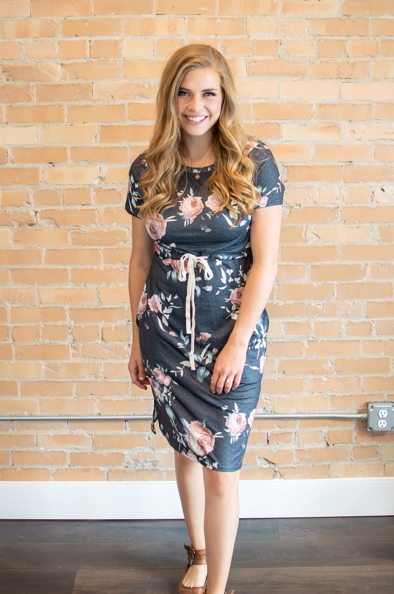 Floral Dress with Sleeves