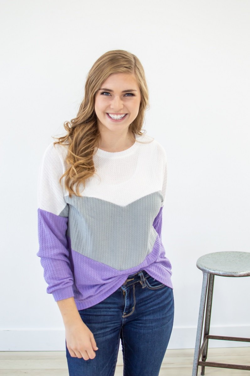 The Best in You Waffle Knit Top | Amethyst