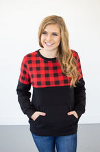 Load image into Gallery viewer, Buffalo Plaid Crew Neck | Nursing Option Available!