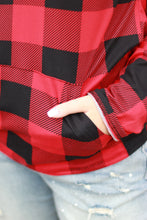 Load image into Gallery viewer, Sadie Kangaroo Top | Red Buffalo Plaid