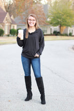 Load image into Gallery viewer, Sadie Kangaroo Top | Black