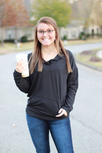 Load image into Gallery viewer, Sadie Kangaroo Top | Black