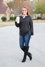 Load image into Gallery viewer, Sadie Kangaroo Top | Black