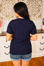 Load image into Gallery viewer, Brinley Button Top - Navy
