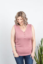 Load image into Gallery viewer, Addison Henley Tank - Rose