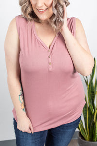 Addison Henley Tank - Rose