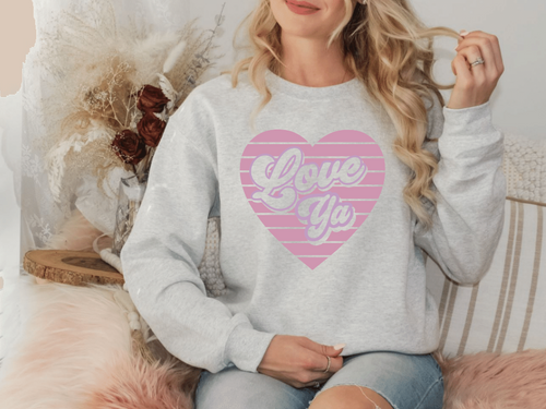 Retro Love Ya Crewneck Sweatshirt