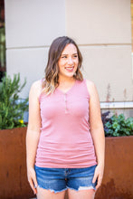 Load image into Gallery viewer, Addison Henley Tank - Rose