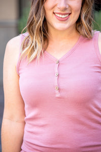 Addison Henley Tank - Rose