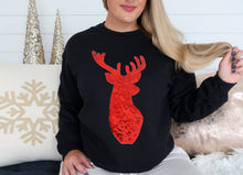 Load image into Gallery viewer, Sequin Reindeer Crewneck Sweatshirt