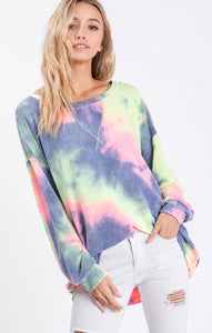 A World full of Color Tie Dye Pullover- Multiple Colors