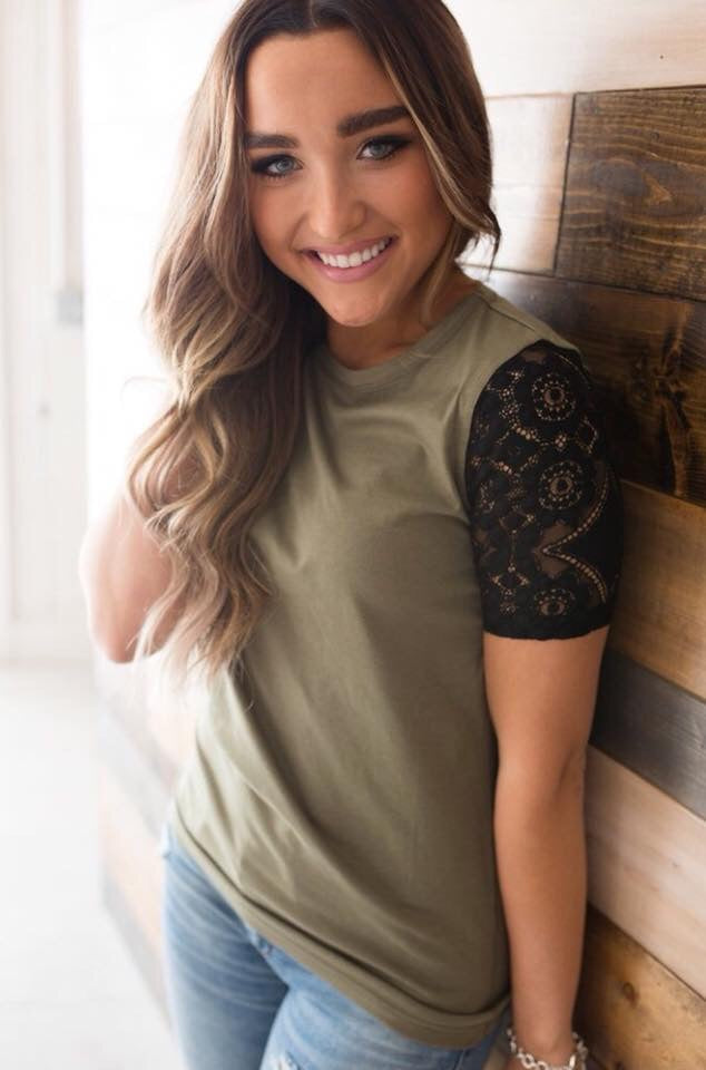 Lace Sleeved Tee