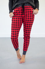 Load image into Gallery viewer, Buffalo Plaid and Polka Dot Joggers