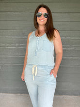 Load image into Gallery viewer, California Dreaming Chambray Jumpsuit