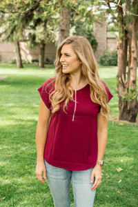 Zip Down Blouse - Multiple Colors