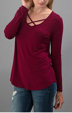 Load image into Gallery viewer, BLACK Crisscross Shirt