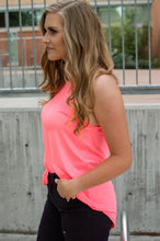 Load image into Gallery viewer, Rocker Tank | Neon Pink and Leopard