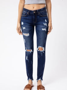 Kan Can- Emma Distressed Skinny Jeans