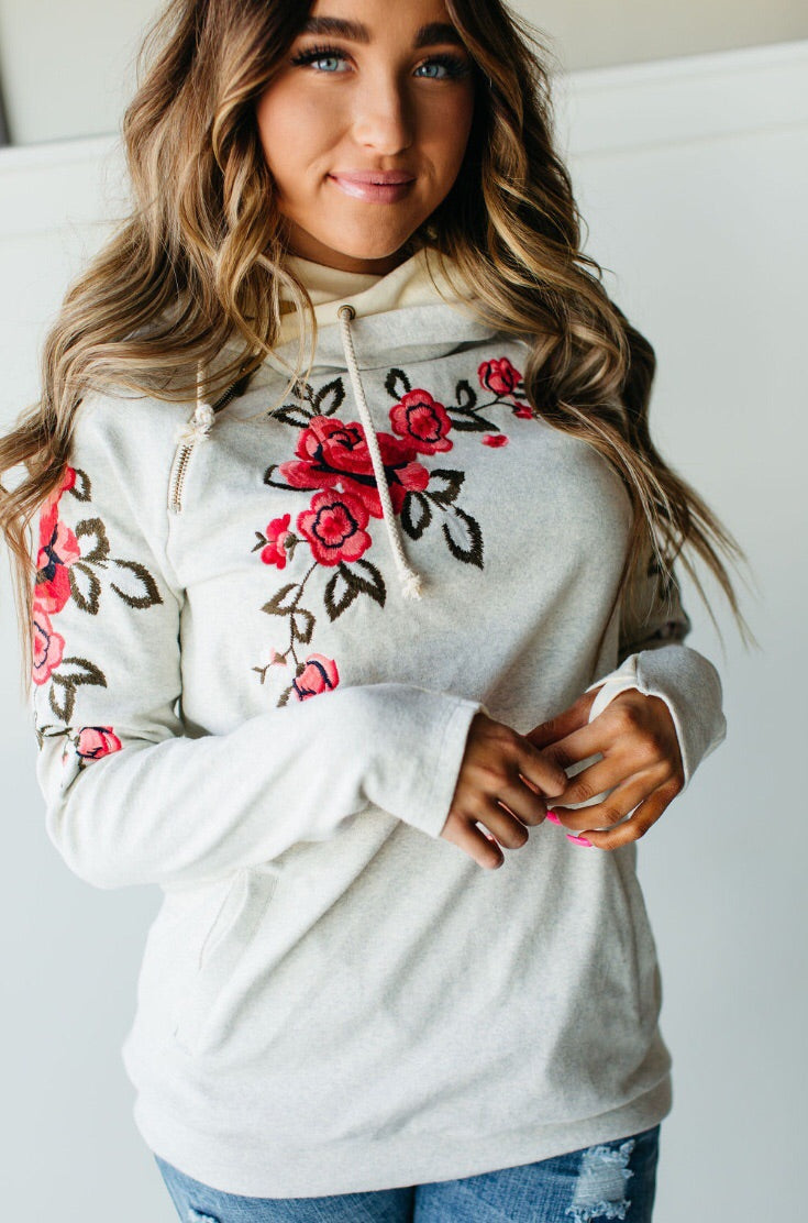 Floral Embroidered DoubleHood™
