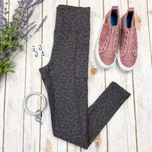 Load image into Gallery viewer, Athleisure Leggings - Charcoal Leopard