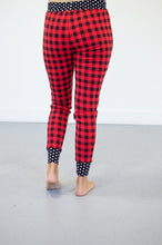 Load image into Gallery viewer, Buffalo Plaid and Polka Dot Joggers