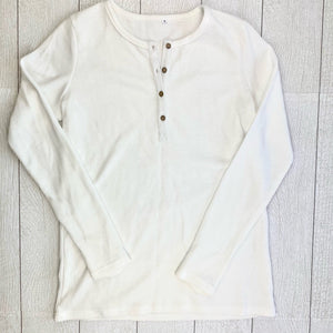 Harper Long Sleeve Henley - White