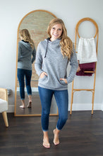 Load image into Gallery viewer, Quilted Hoodie | Charcoal and Black