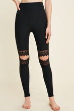 Load image into Gallery viewer, Lace Knee Leggings