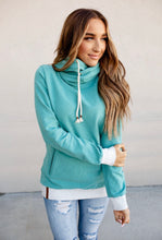 Load image into Gallery viewer, Singlehood Sweatshirt- Teal &amp; Grey