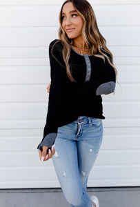 Henley- Black & Charcoal