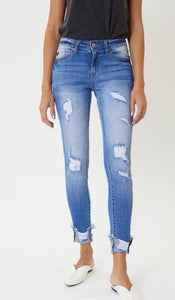 Kan Can- Delilah Distressed Super Skinny Jeans