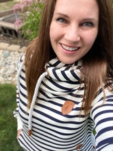 Load image into Gallery viewer, Wanakome Artemis- Navy and Ivory Stripes