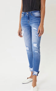 Kan Can- Delilah Distressed Super Skinny Jeans