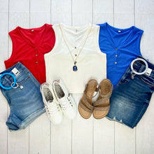 Load image into Gallery viewer, Addison Henley Tank - Red