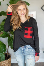 Load image into Gallery viewer, Buffalo Plaid Pocket Top | Red and Black Buffalo