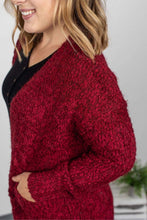 Load image into Gallery viewer, Fuzzy Cardigan - Burgundy