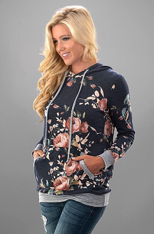 Fall Floral Hoodie