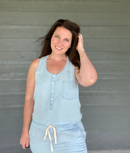 California Dreaming Chambray Jumpsuit