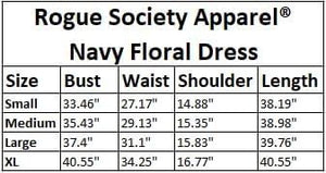 Navy Floral Dress