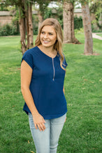 Load image into Gallery viewer, Zip Down Blouse - Multiple Colors