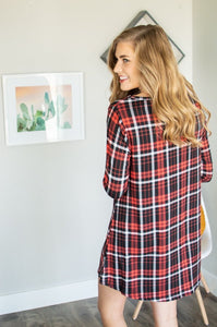 Lounge Dress | Back and Red Plaid