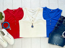 Load image into Gallery viewer, Addison Henley Tank - Red
