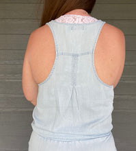 Load image into Gallery viewer, California Dreaming Chambray Jumpsuit