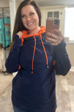 Load image into Gallery viewer, Navy and Orange Doublehood