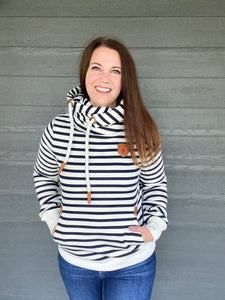Wanakome Artemis- Navy and Ivory Stripes