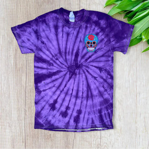 PATCHED Sugar skull Tie Dye Tee