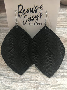 Braided Leather Earrings