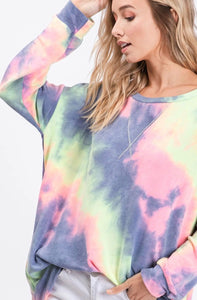 A World full of Color Tie Dye Pullover- Multiple Colors