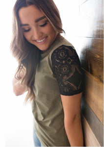Lace Sleeved Tee